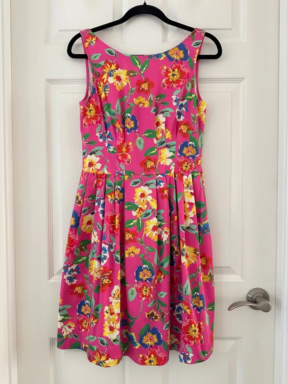 Kate Spade Sonja Pink Floral Pleated Dress Women’s Size 8